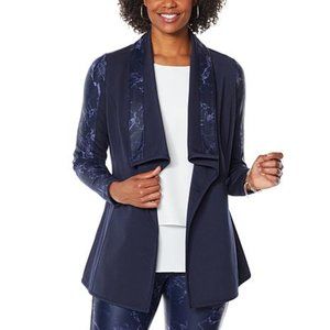 DG2 by Diane Gilman Coated Ponte Combo Knit Shawl